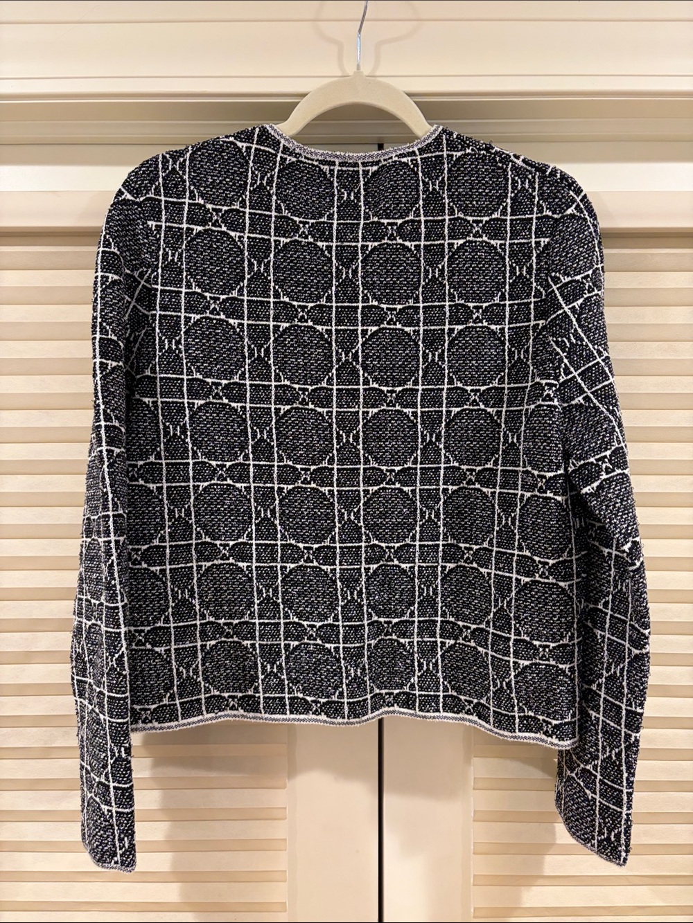 NWOT Christian Dior Macrocannage Cropped Jacket Black & White, Size US 8 - Picture 4 of 6